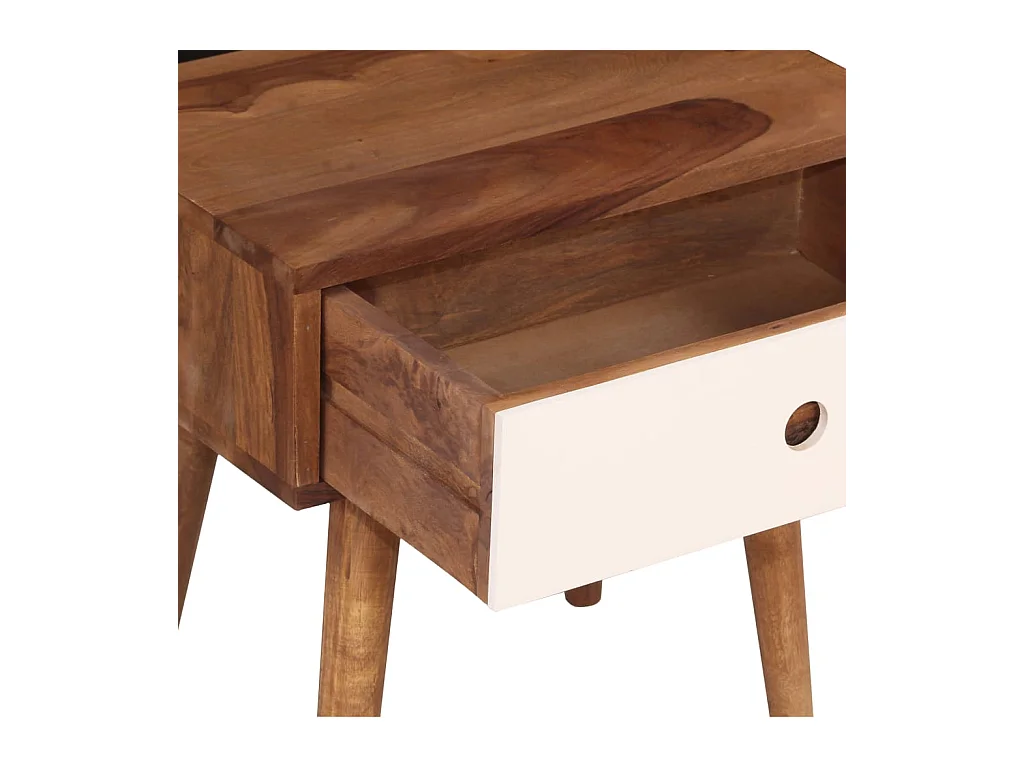 Mesita de noche | Mesilla de noche de madera maciza de acacia 45x30x45 cm