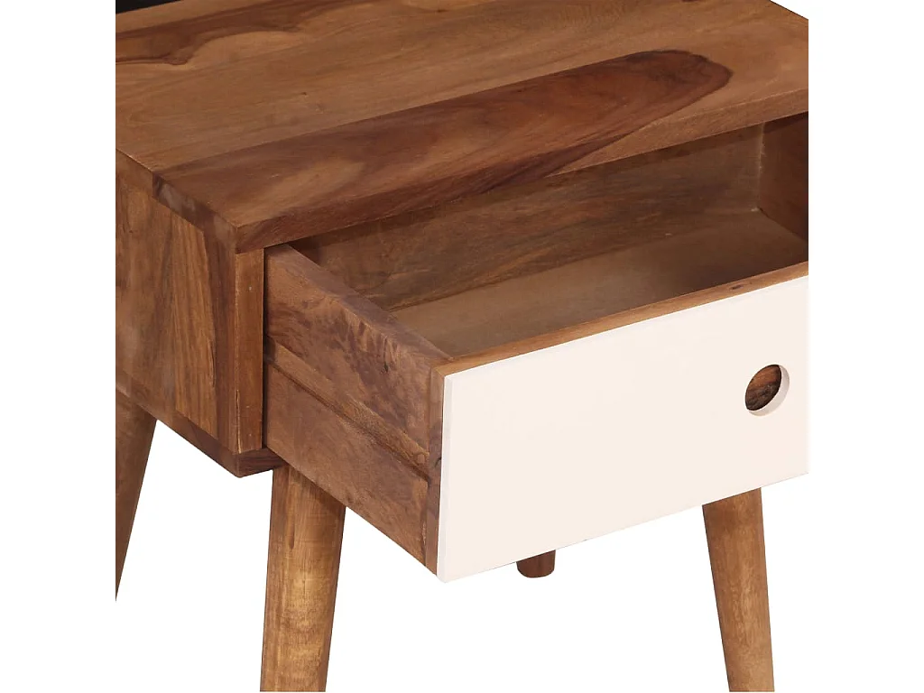 Nachttisch-Beistelltisch Massivholz Akazie 45x30x45 cm SHL18626