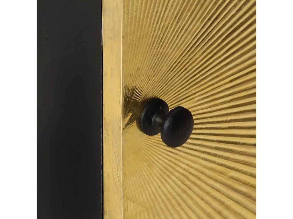 Mesita de noche | Mesilla de noche con frontal de latón mango maciza 40x30x50 cm