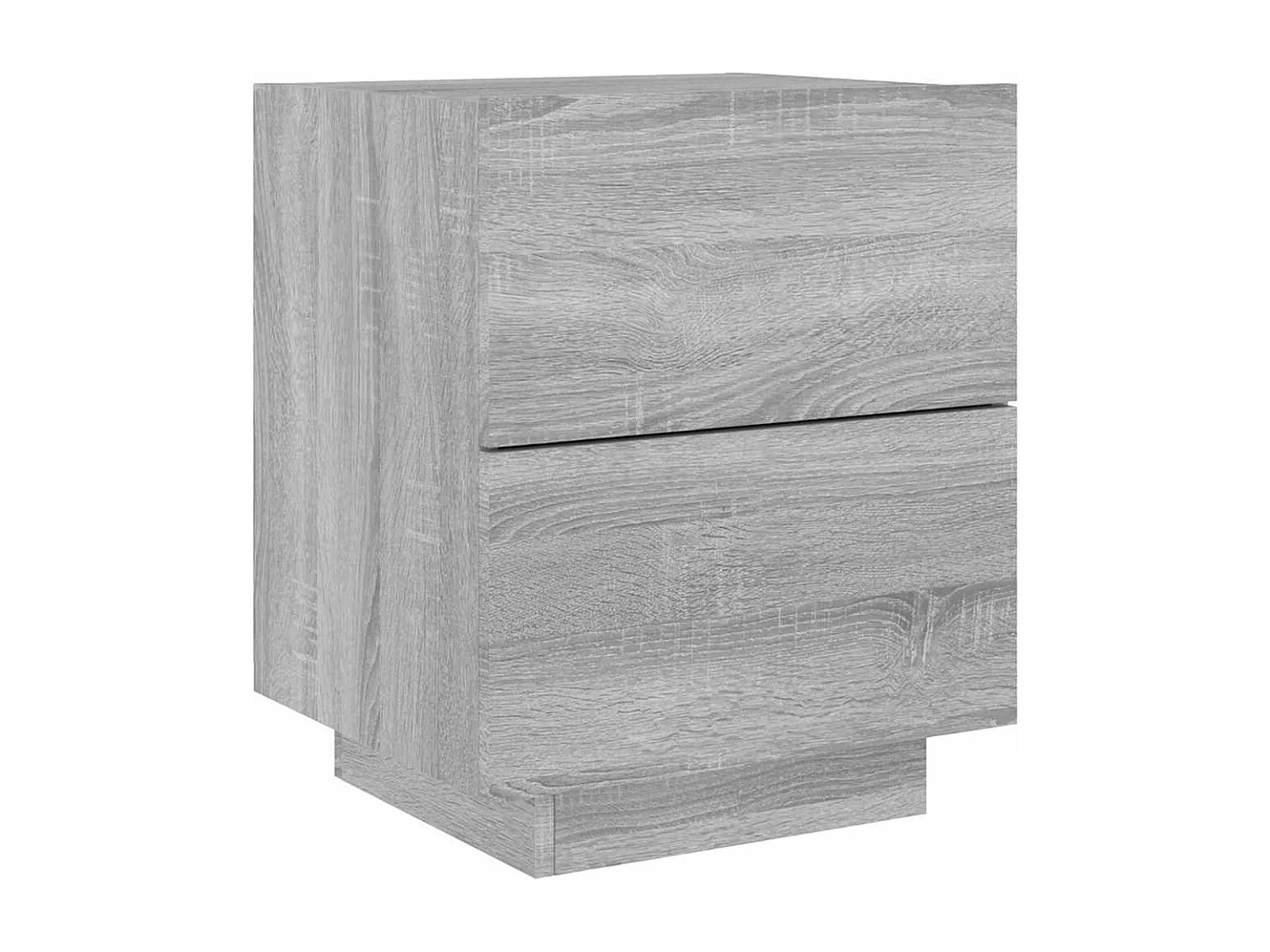 Mesitas de noche | Mesilla de noche luces LED 2 uds madera ingeniería gris Sonoma