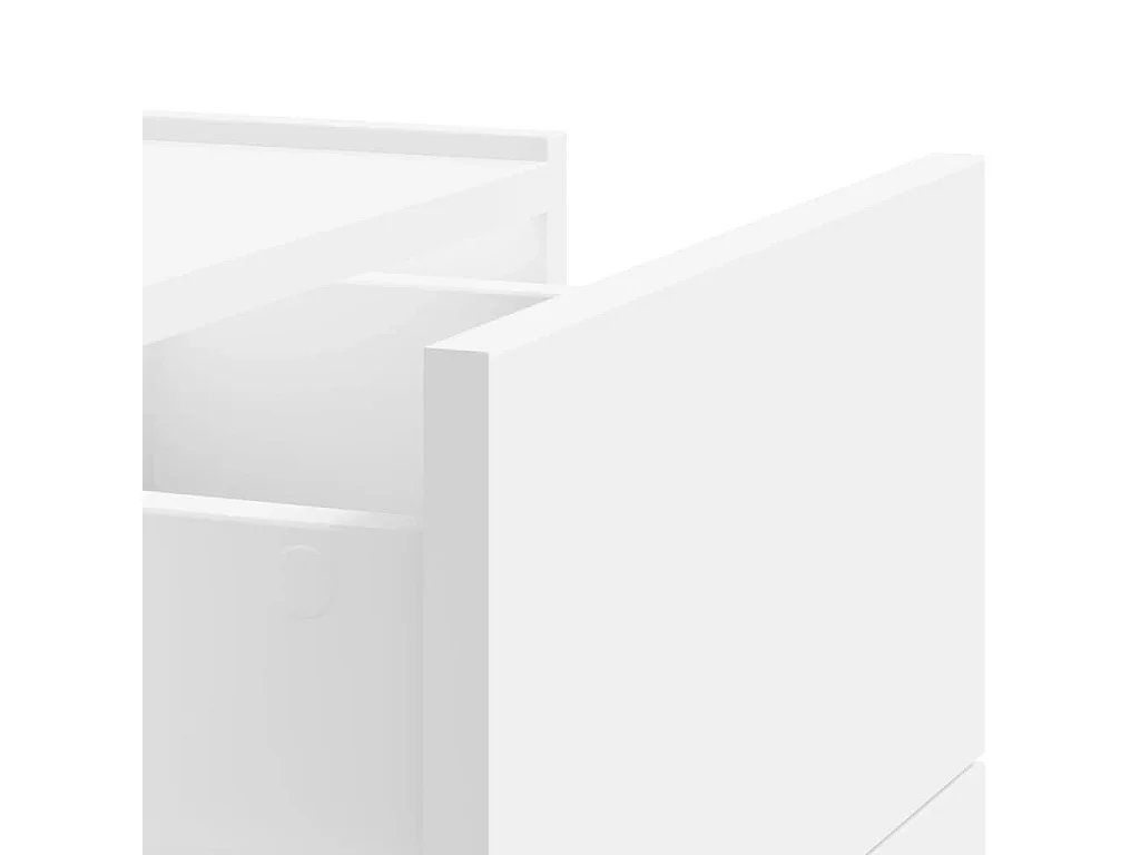 Nachttisch hängend | Wand-Nachttisch Weiß 45x30x35 cm SHL59