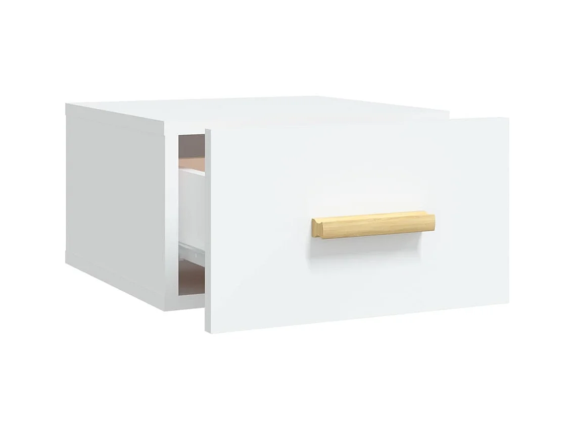 Mesitas de noche | Mesilla de noche de pared 2 uds blanco 35x35x20 cm