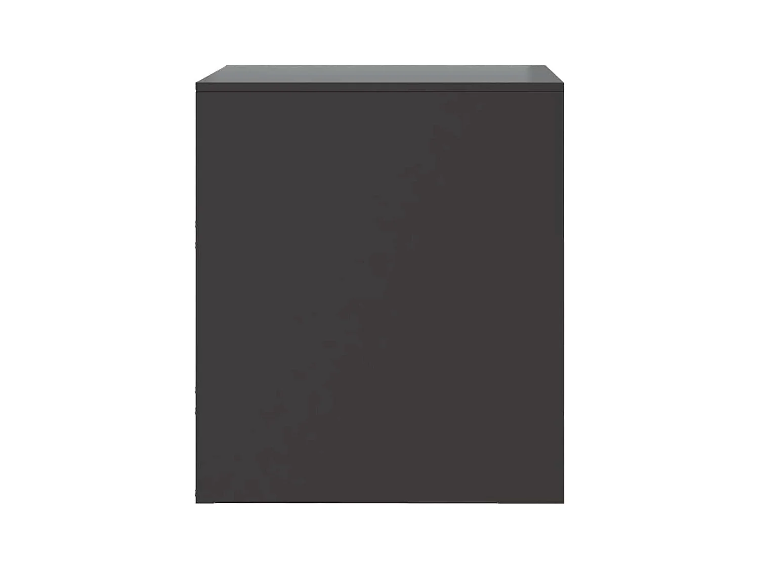 Mesitas de noche | Mesilla de noche 2 unidades acero negro 34,5x39x44 cm