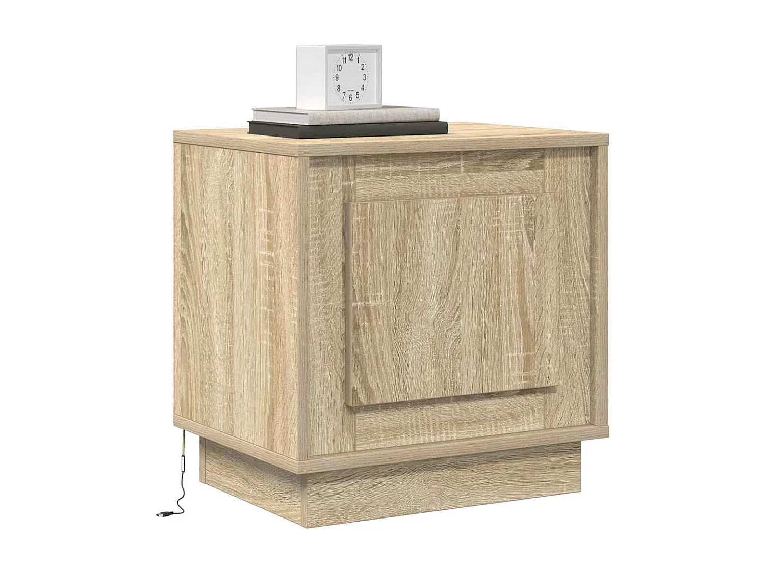 Nachttisch-Beistelltisch mit Sonoma Eiche 44 x 34.5 x 45 cm Holzwerkstoff SHL18968