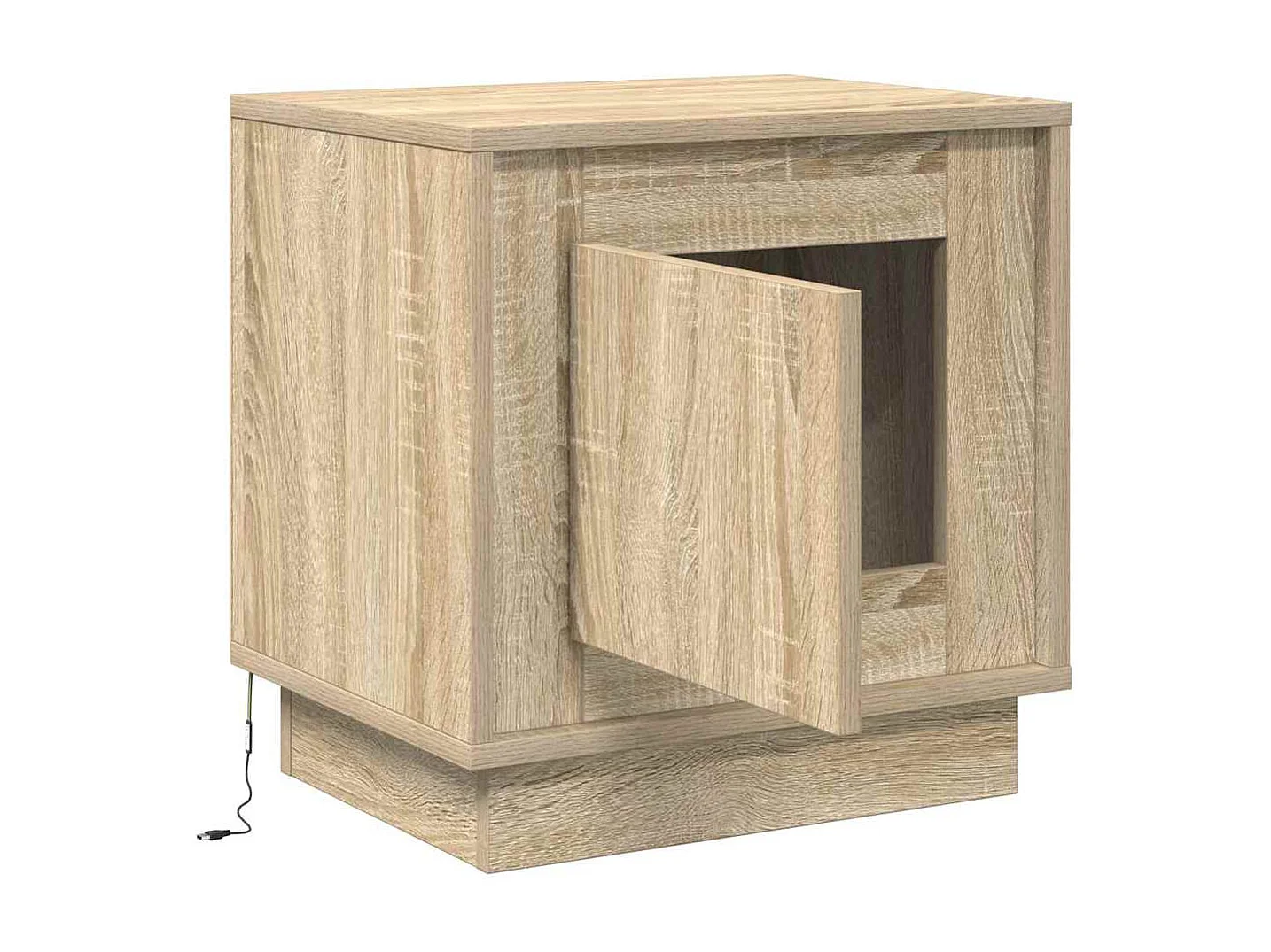 Nachttisch-Beistelltisch mit Sonoma Eiche 44 x 34.5 x 45 cm Holzwerkstoff SHL18968