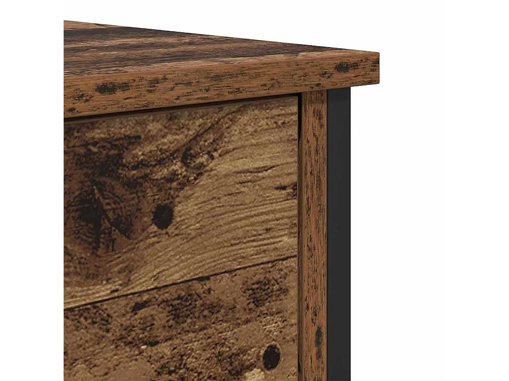 Table de chevet-Table de Nuit Bois ancien 40x42x60 cm Bois d'ingénierie