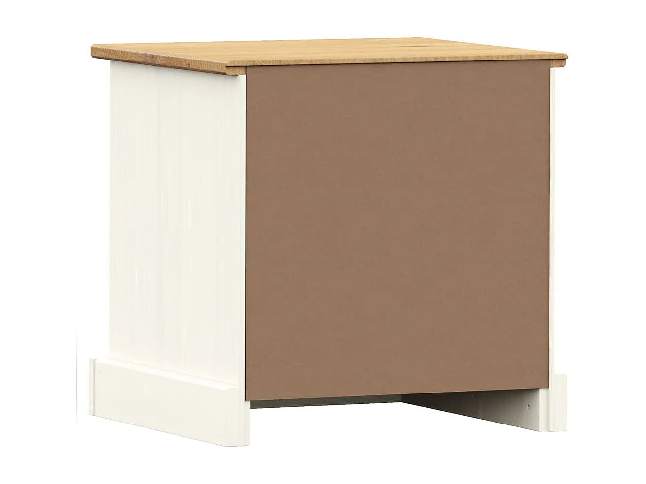 Comodino Camera da Letto | Tavolino da notte VIGO Bianco 42x35x42 cm in Legno Massello di Pino SHL7708
