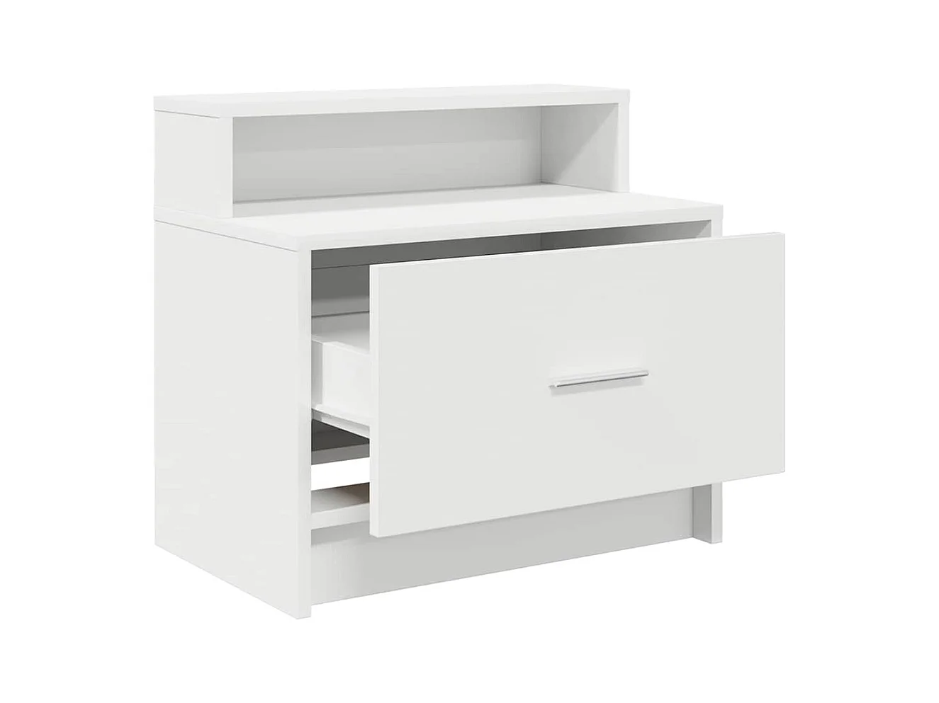 Mesillas de noche | Mesita de noche con cajón 2 uds blanco 51x31x47 cm