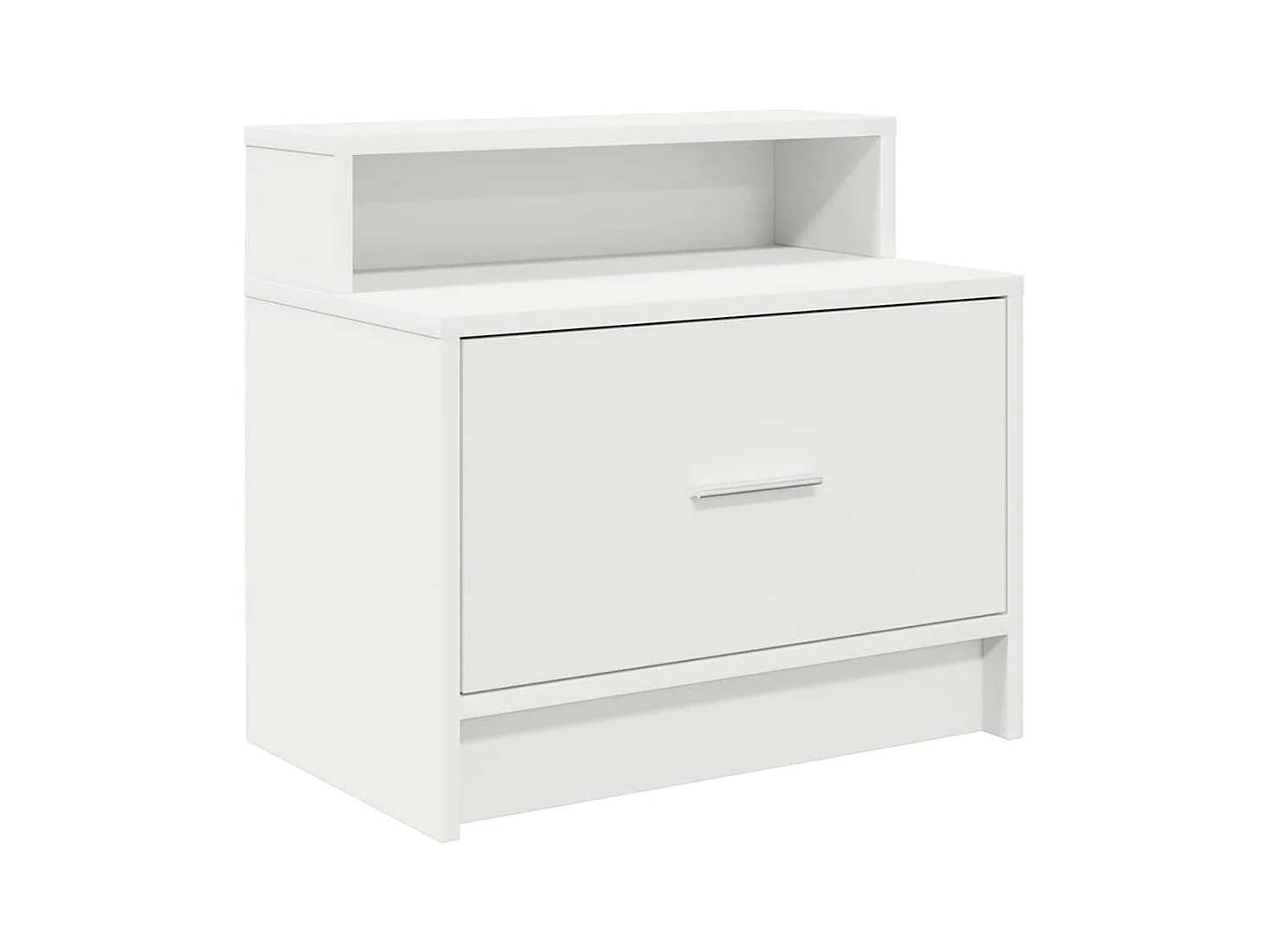 Mesillas de noche | Mesita de noche con cajón 2 uds blanco 51x31x47 cm