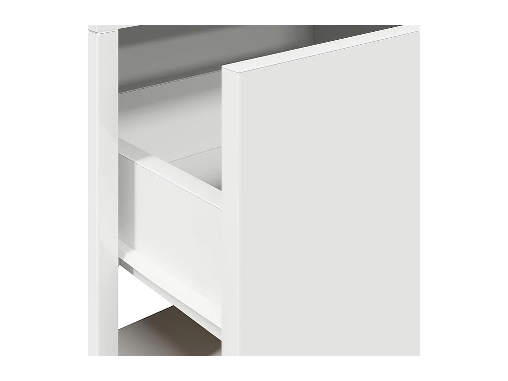 Mesillas de noche | Mesita de noche con cajón 2 uds blanco 51x31x47 cm