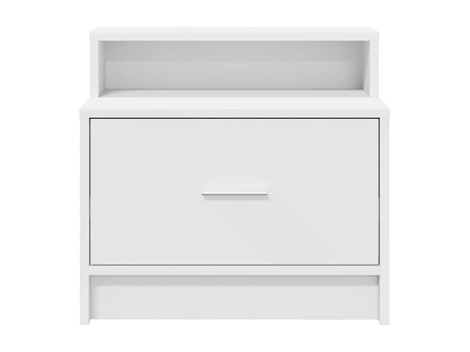 Nachttisch 2er Set-Beistelltisch mit Schublade. Weiß 51x31x47 cm SHL39855