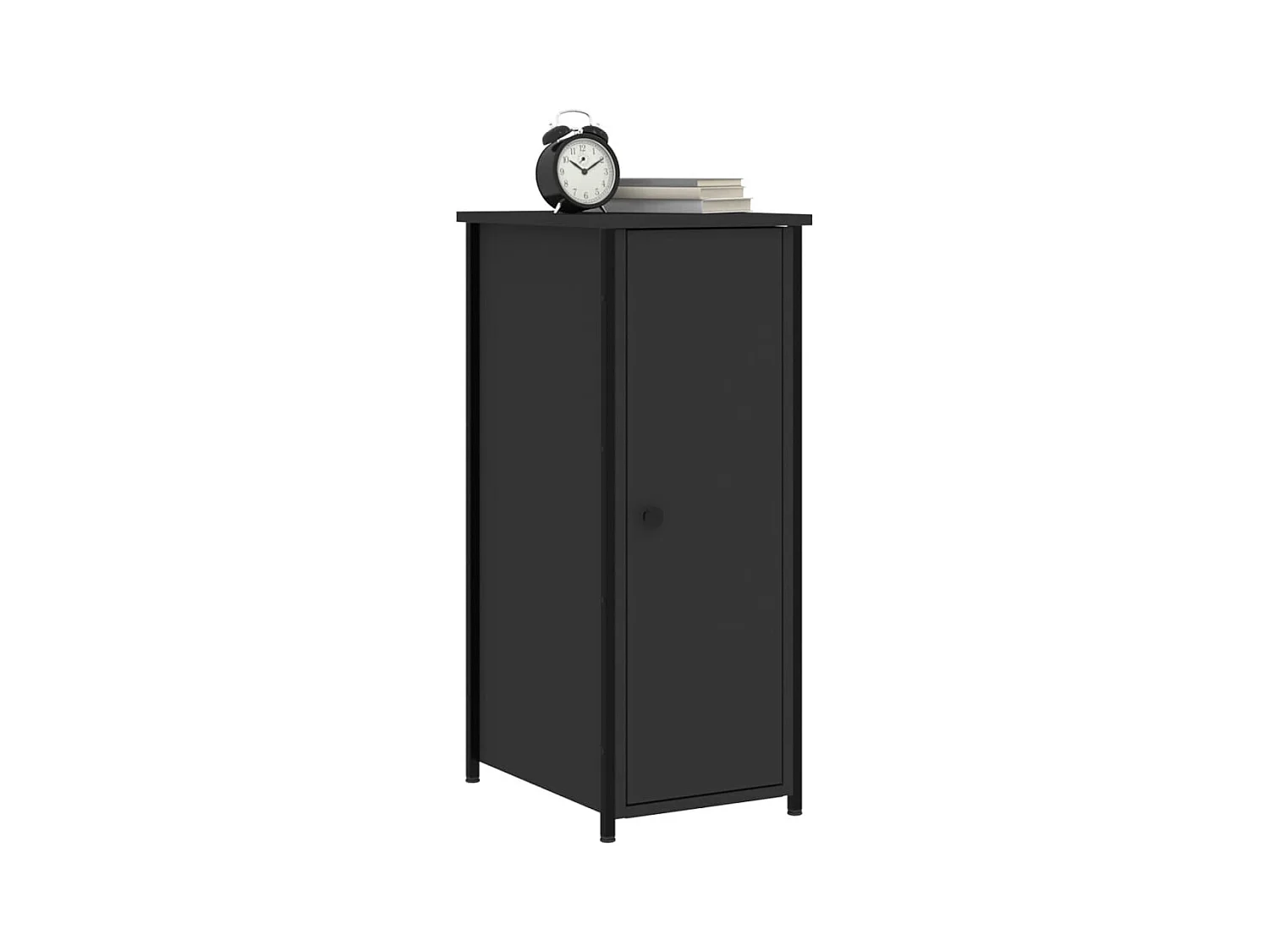 Mesitas de noche | Mesilla de noche 2 uds madera de ingeniería negro 32x42x80 cm