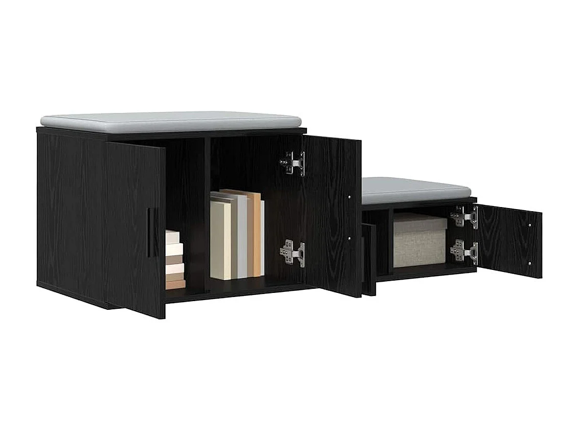 Mueble de almacenaje | Cabinete de Noche | Mesa auxiliar Roble negro 103x41x40 cm
