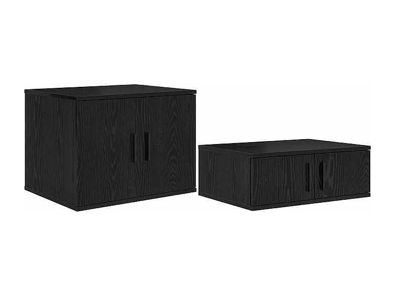 Table de chevet-Table d'appoint-Table de nuit Chêne noir 103x41x40 cm