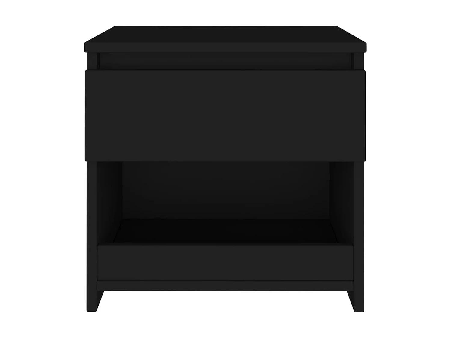 Nachttisch 2er Set-Beistelltisch Schwarz 40x30x39 cm Holzwerkstoff SHL74070