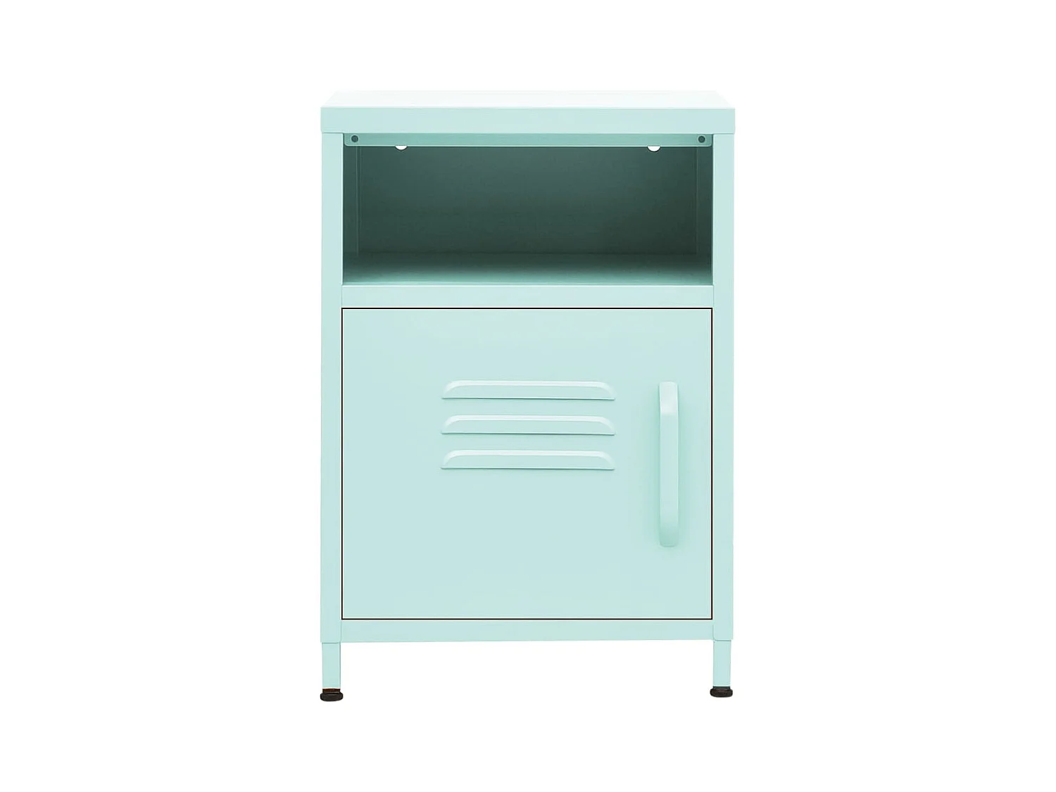 Mesitas de noche | Mesilla de noche 2 uds acero verde menta 35x35x51 cm