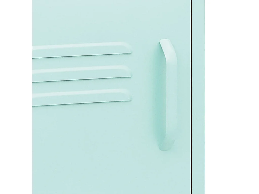 Nachttisch 2er Set-Beistelltisch-Nachttischkommode Minzgrün 35x35x51 cm Stahl SHL16445