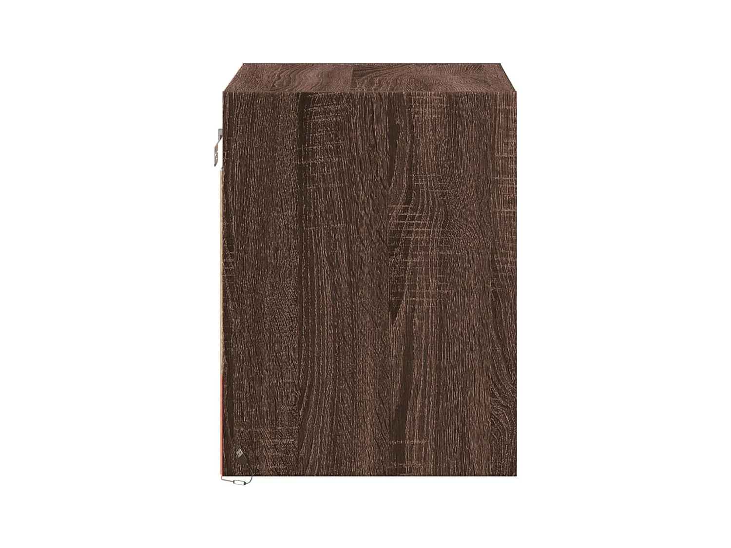 Mesitas de noche | Mesilla de noche de pared con luces LED 2 unidades roble marrón