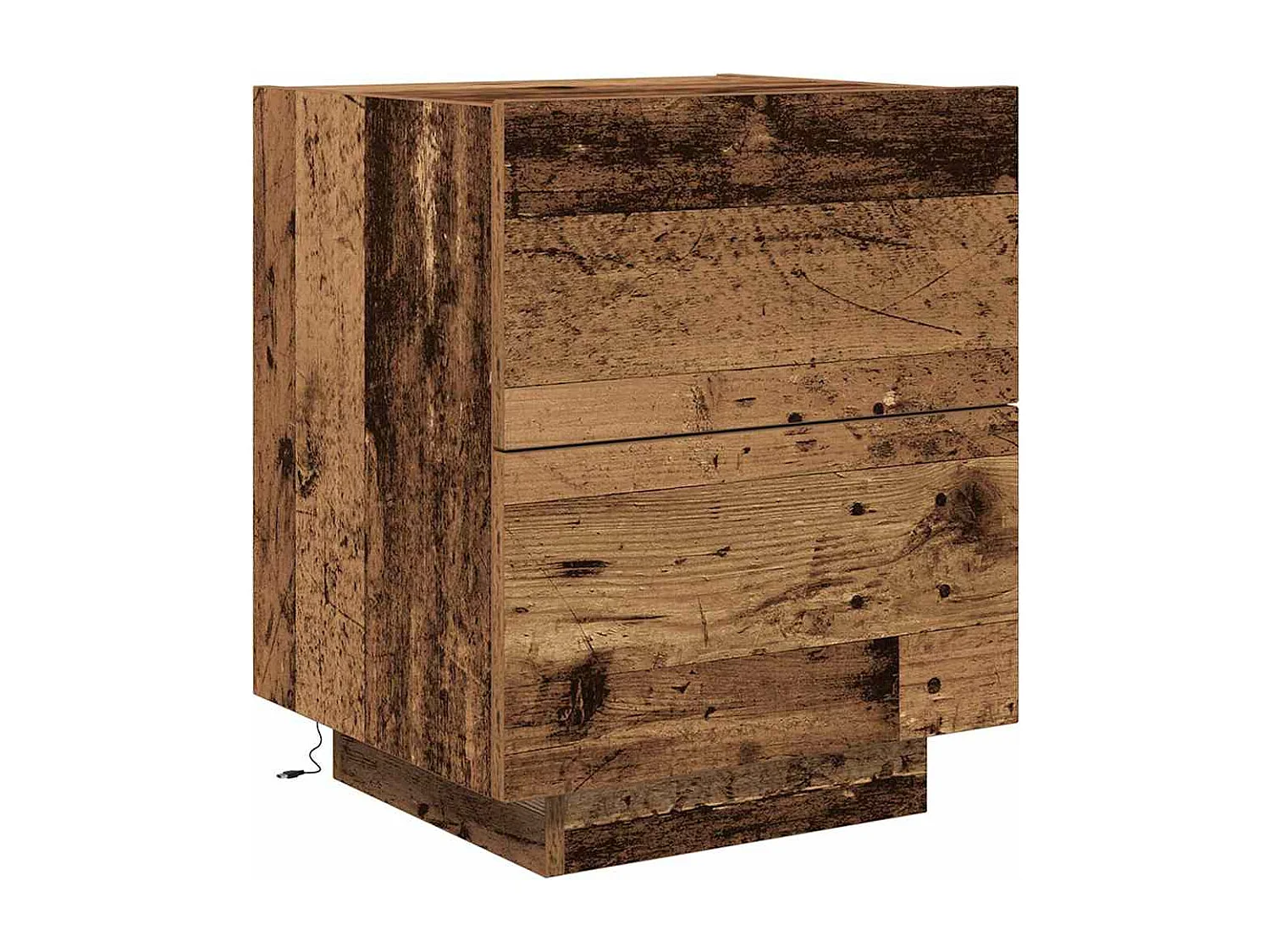 Mesita de Noche | Armario de Noche con cajón Madera vieja 45x40x55 cm