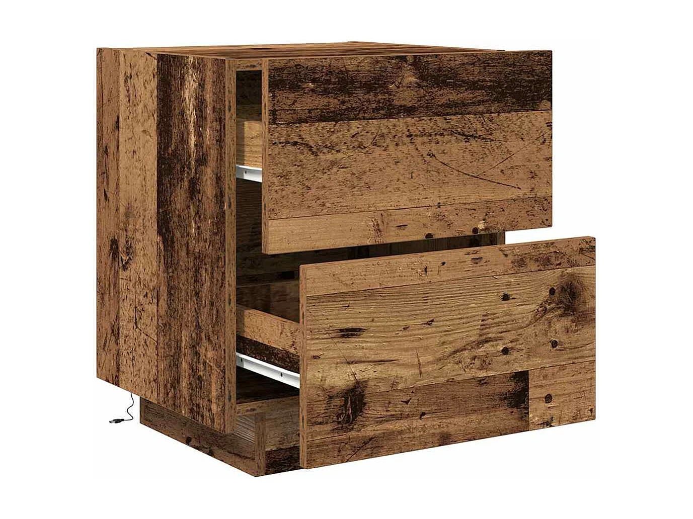 Mesita de Noche | Armario de Noche con cajón Madera vieja 45x40x55 cm