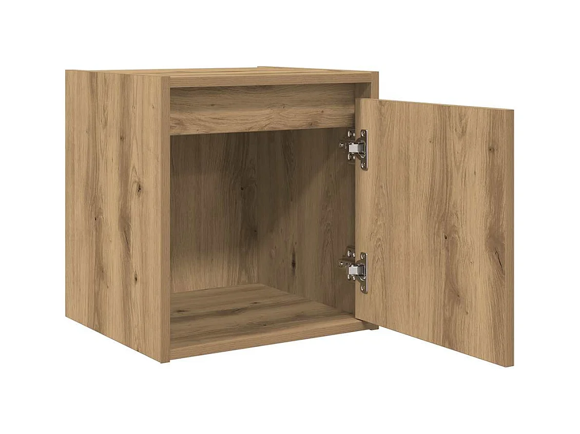 Mesitas de noche | Mesilla de noche de pared 2 uds roble artisan 38x34x40 cm