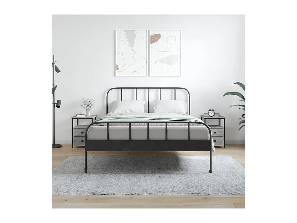 Mesitas de noche | Mesilla de noche 2 uds madera ingeniería gris Sonoma 34x35,5x50 cm