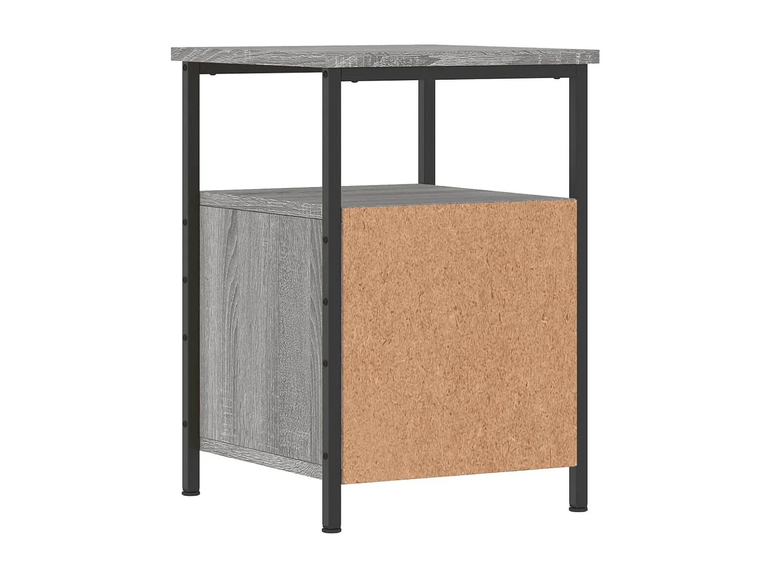 Nachttisch 2er Set-Beistelltisch-Nachttischkommode Grau Sonoma 34x35,5x50 cm Holzwerkstoff SHL30119