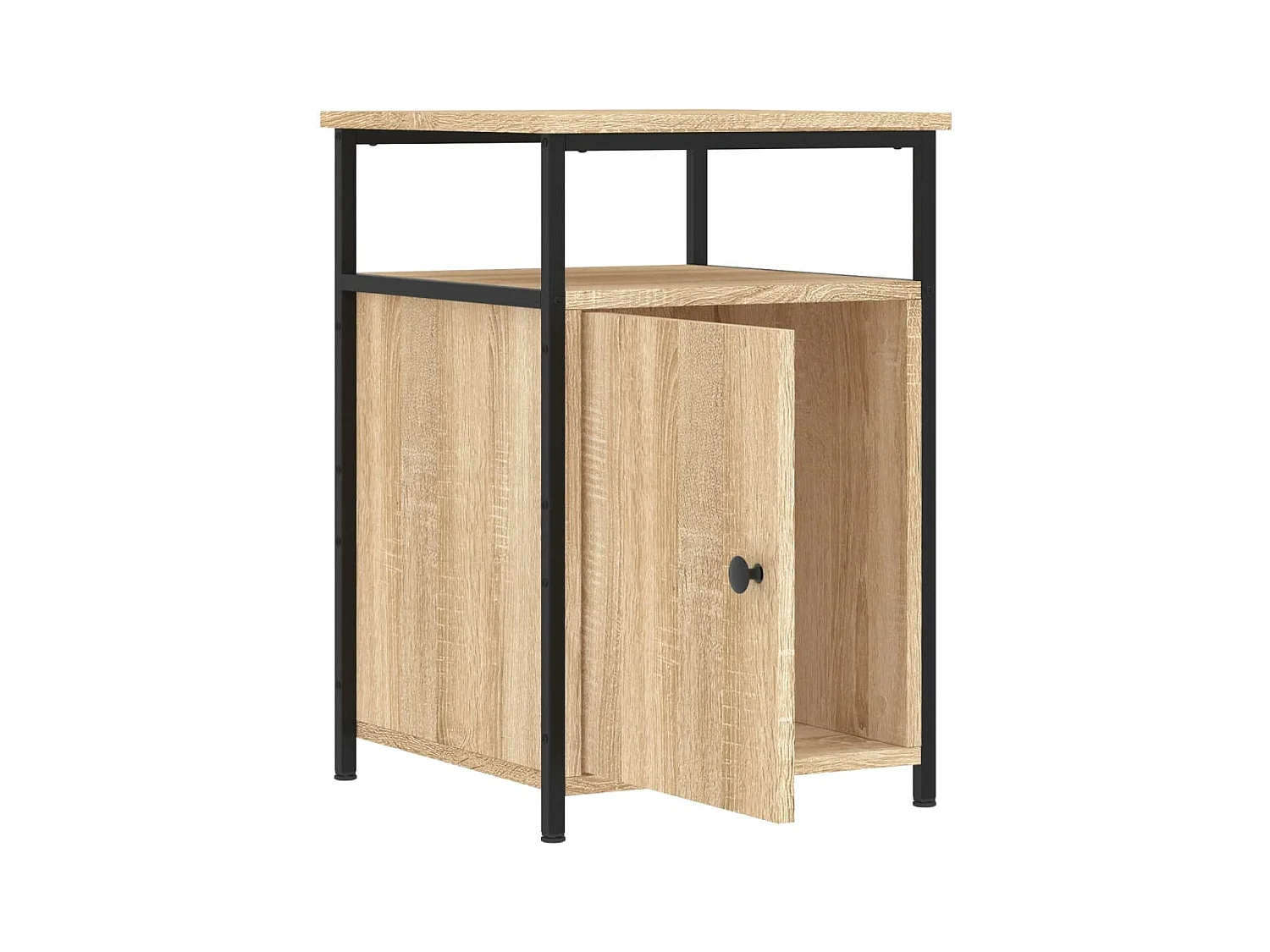 Mesita de noche | Mesilla de noche madera contrachapada roble sonoma 40x42x60 cm