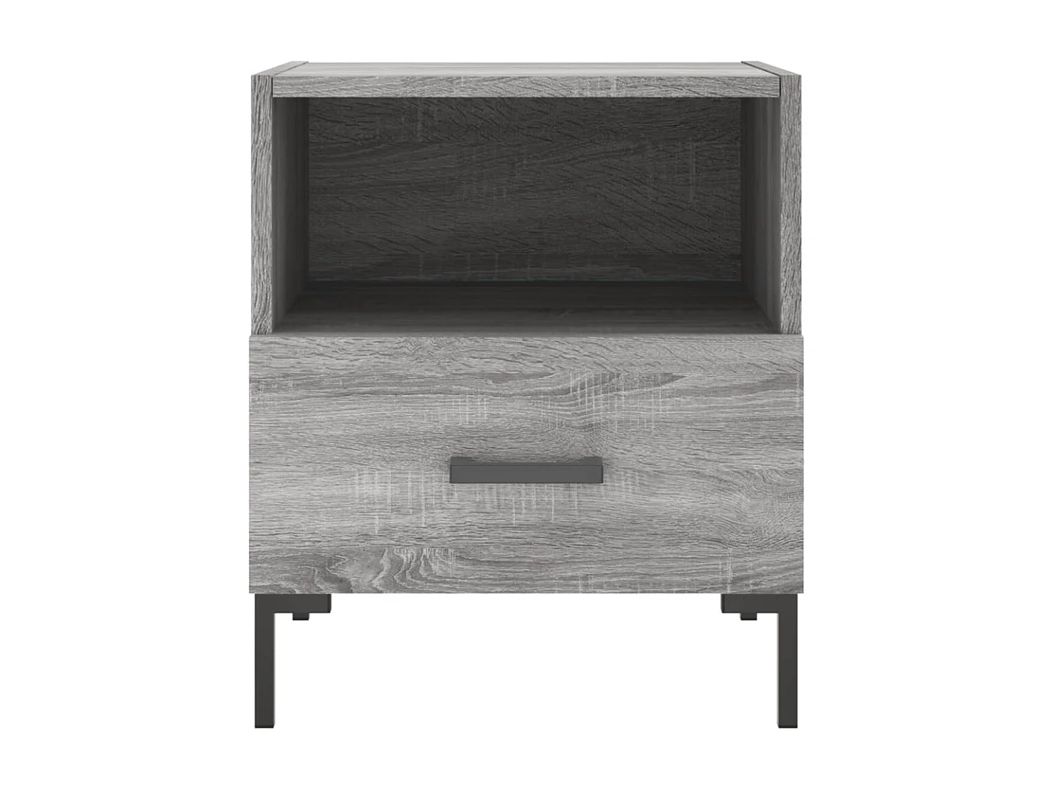 Mesitas de noche | Mesilla de noche 2 uds madera ingeniería gris Sonoma 40x35x47,5 cm