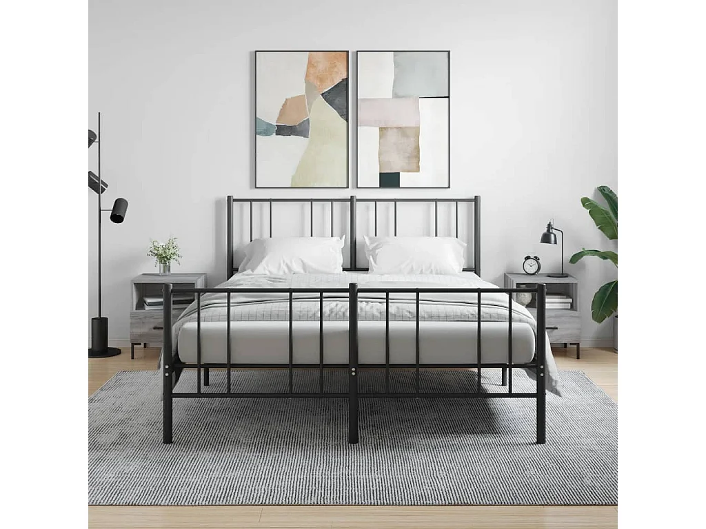 Nachttisch 2er Set-Beistelltisch-Nachttischkommode Grau Sonoma 40x35x47,5 cm Holzwerkstoff SHL48981