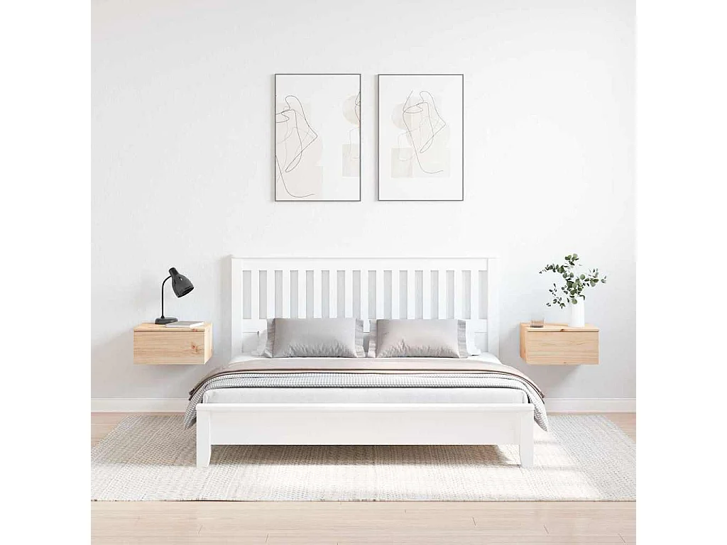 Mesa de Noche | Mesa auxiliar con cajón 2 uds. Marrón 37x35x18.5 cm