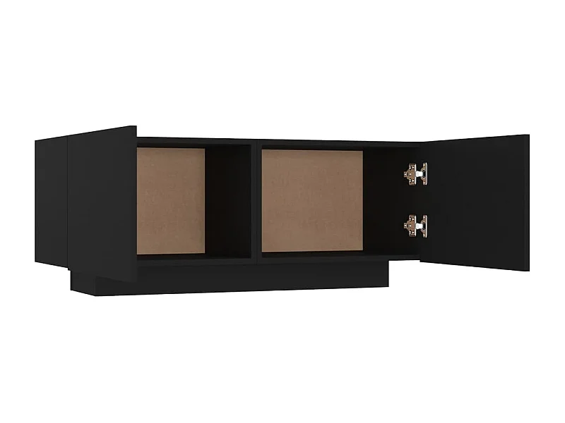 Mesita de noche | Mesilla de noche madera de ingeniería negro 100x35x40 cm