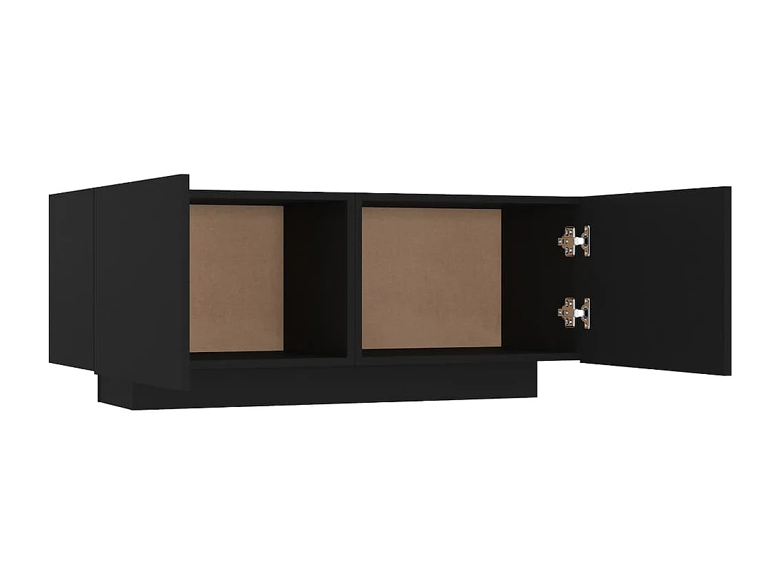 Mesita de noche | Mesilla de noche madera de ingeniería negro 100x35x40 cm