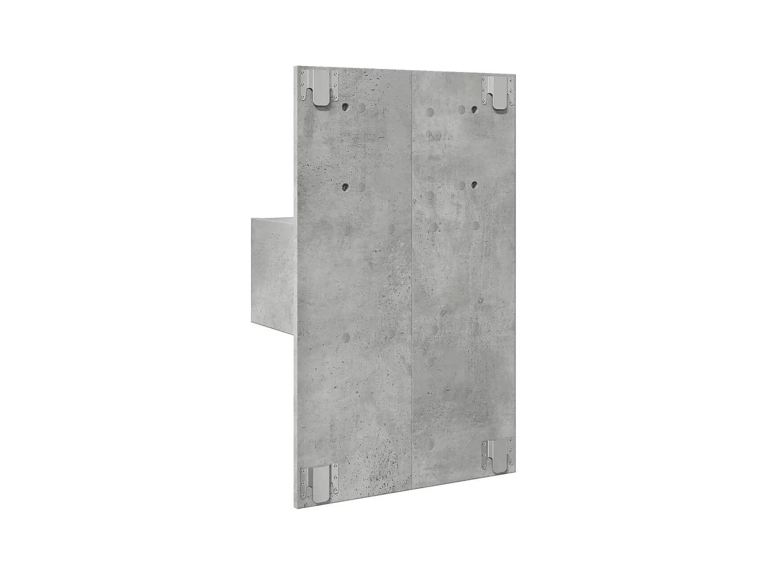 Mesita de noche | Mesilla de noche de pared con luces LED gris hormigón