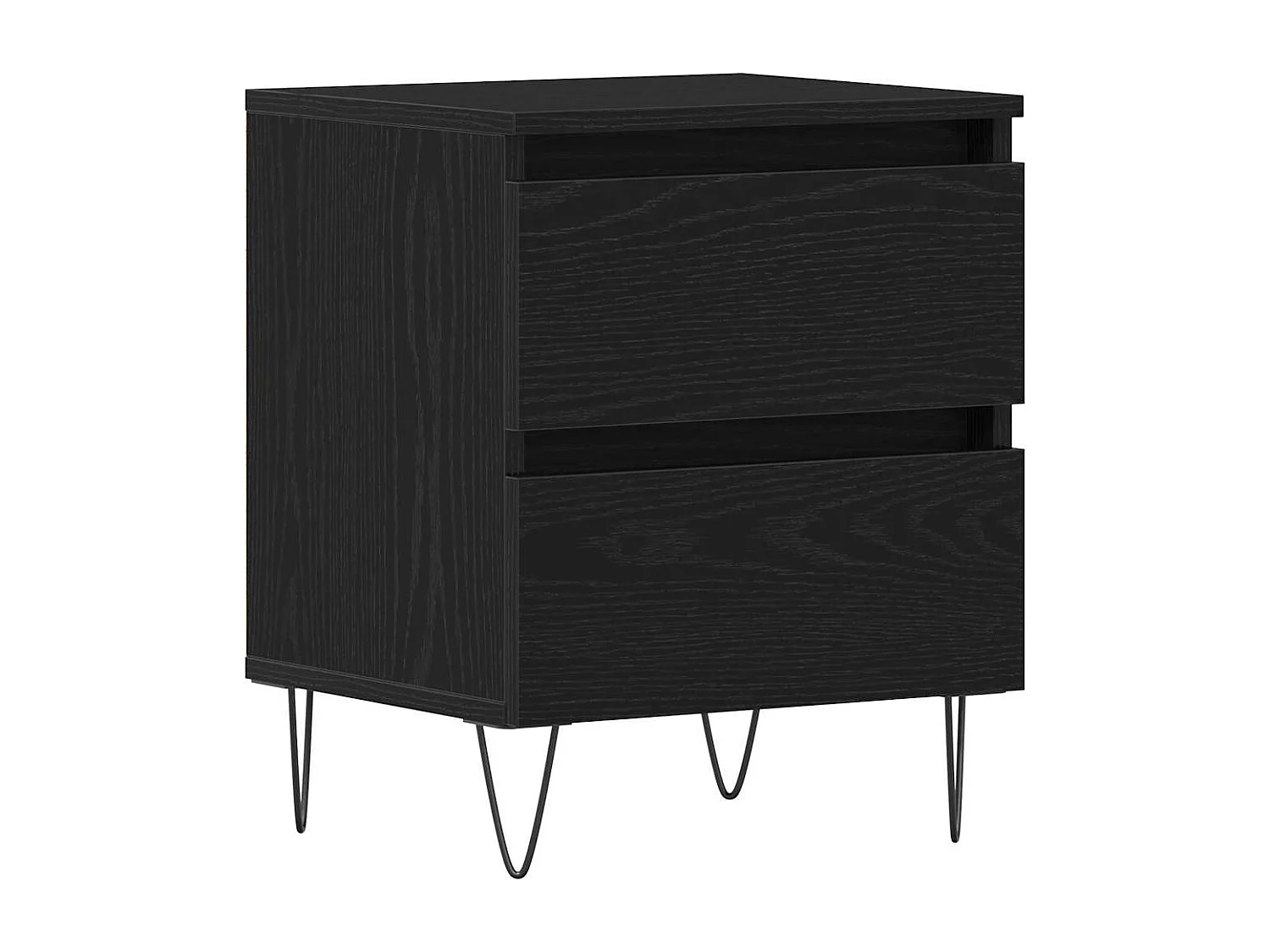 Table de chevet-Table d'appoint Chêne noir 40x35x50 cm Bois d'ingénierie