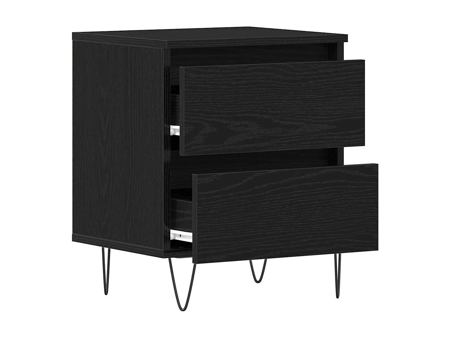 Table de chevet-Table d'appoint Chêne noir 40x35x50 cm Bois d'ingénierie