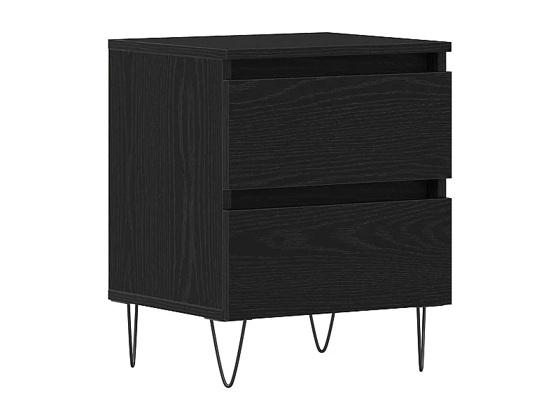 Table de chevet-Table d'appoint Chêne noir 40x35x50 cm Bois d'ingénierie