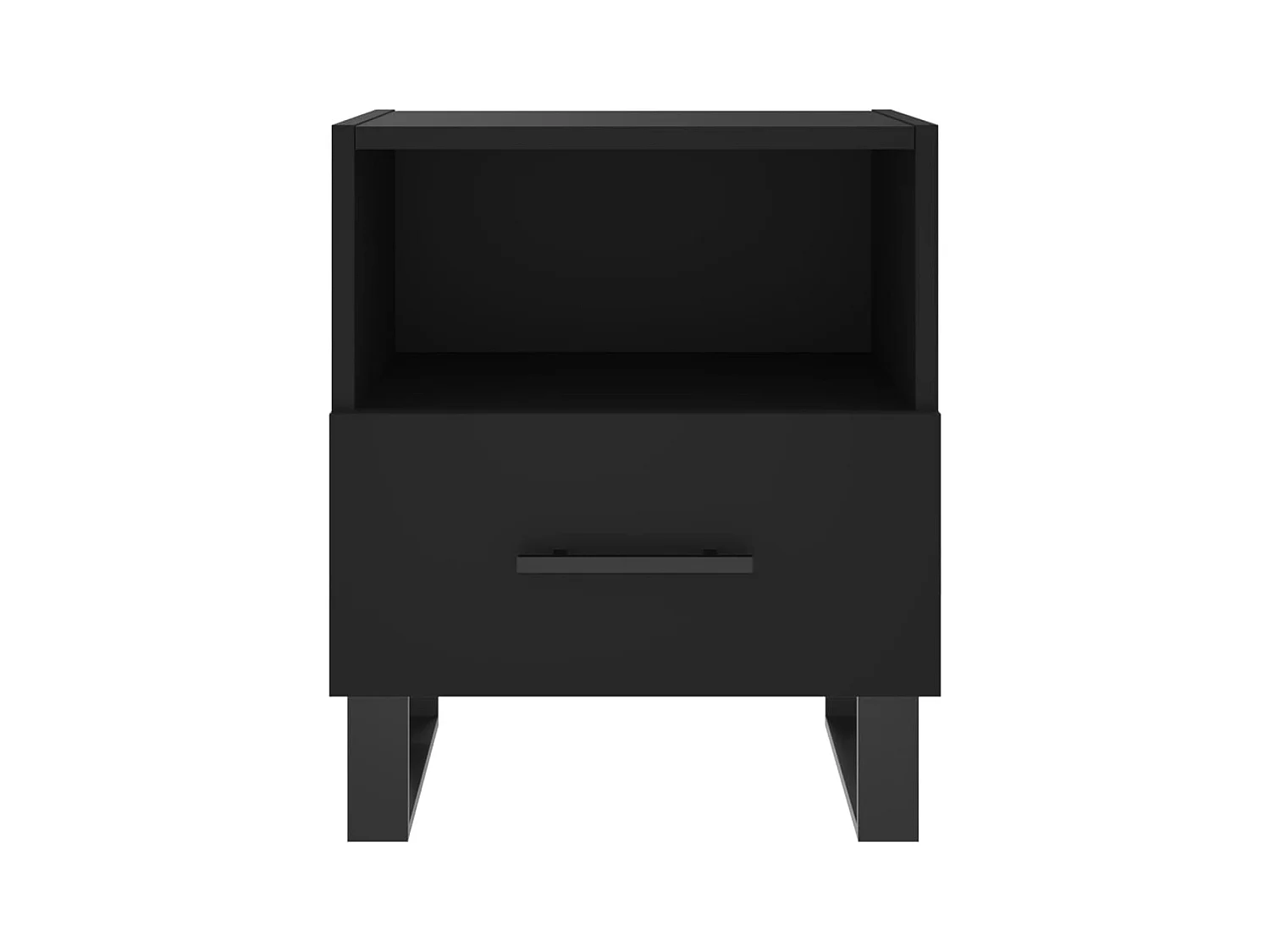 Mesitas de noche | Mesilla de noche 2 uds madera ingeniería negro 40x35x47,5 cm