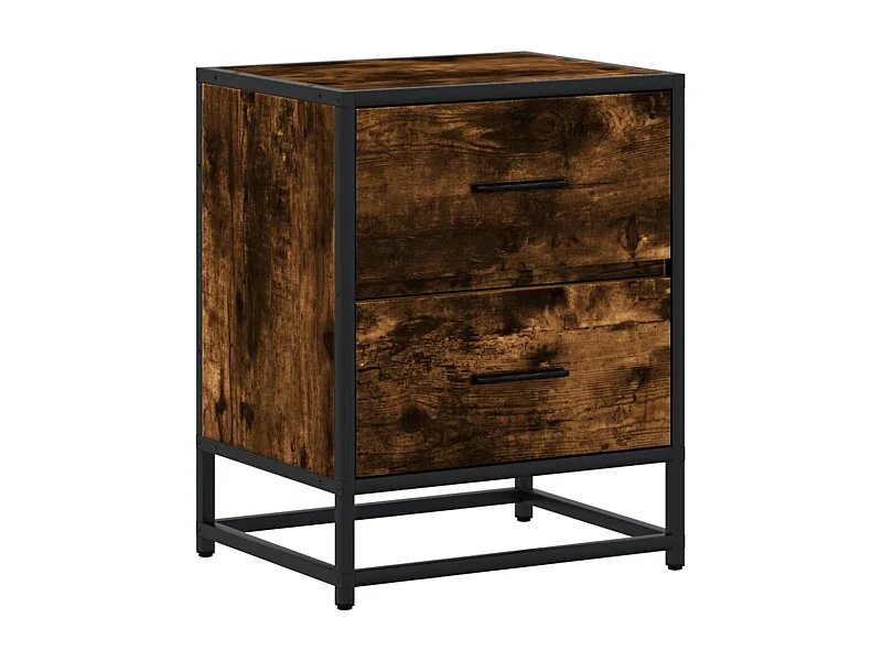 Table de chevet-Table d'appoint chêne fumé 40x31x50 cm bois d'ingénierie