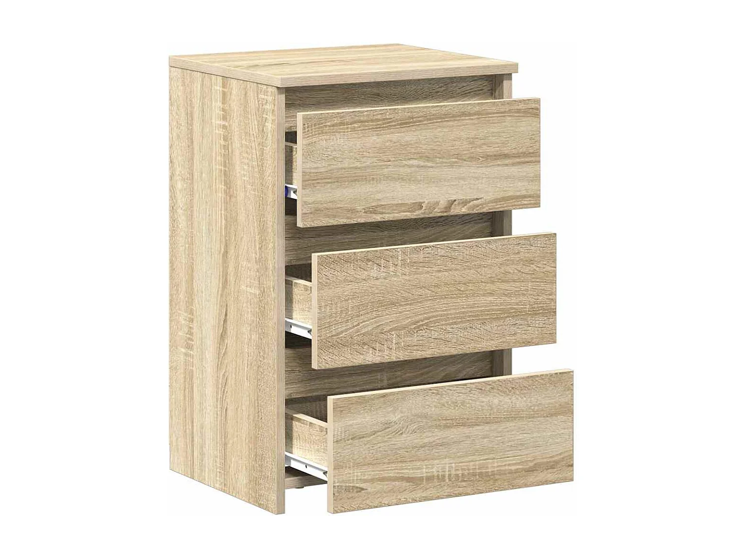 Nachttisch 2er Set-Beistelltisch Sonoma-Eiche 40x35x62,5 cm Holzwerkstoff SHL72047