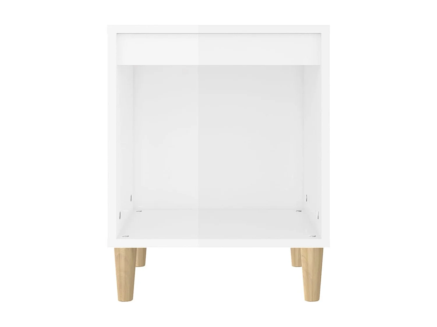 Nachttisch-Beistelltisch Hochglanz-Weiß 40x35x50 cm Holzwerkstoff SHL84270