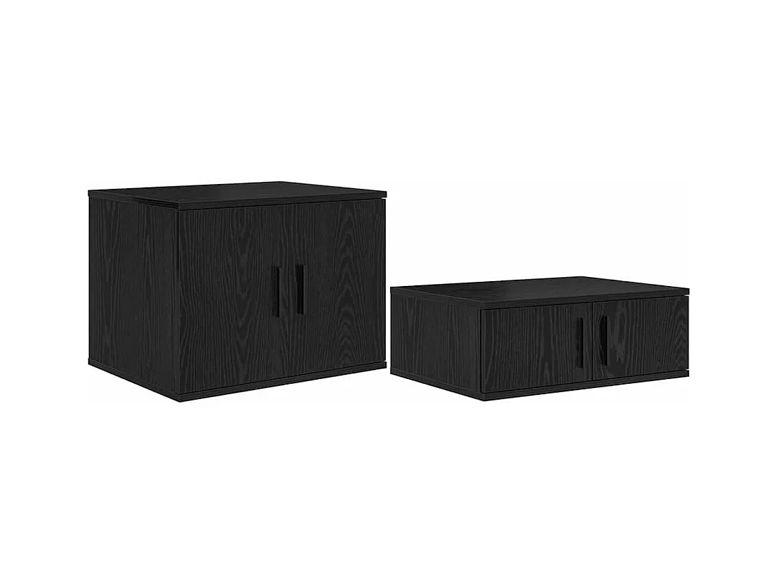 Mueble de almacenaje | Cabinete de Noche | Mesa auxiliar Roble negro 127x41x40 cm
