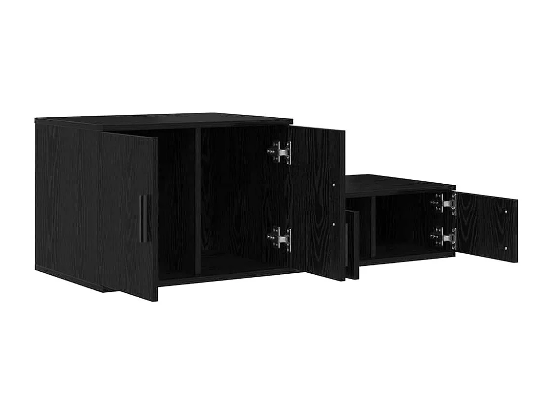 Table de chevet-Table d'appoint-Table de nuit Chêne noir 127x41x40 cm