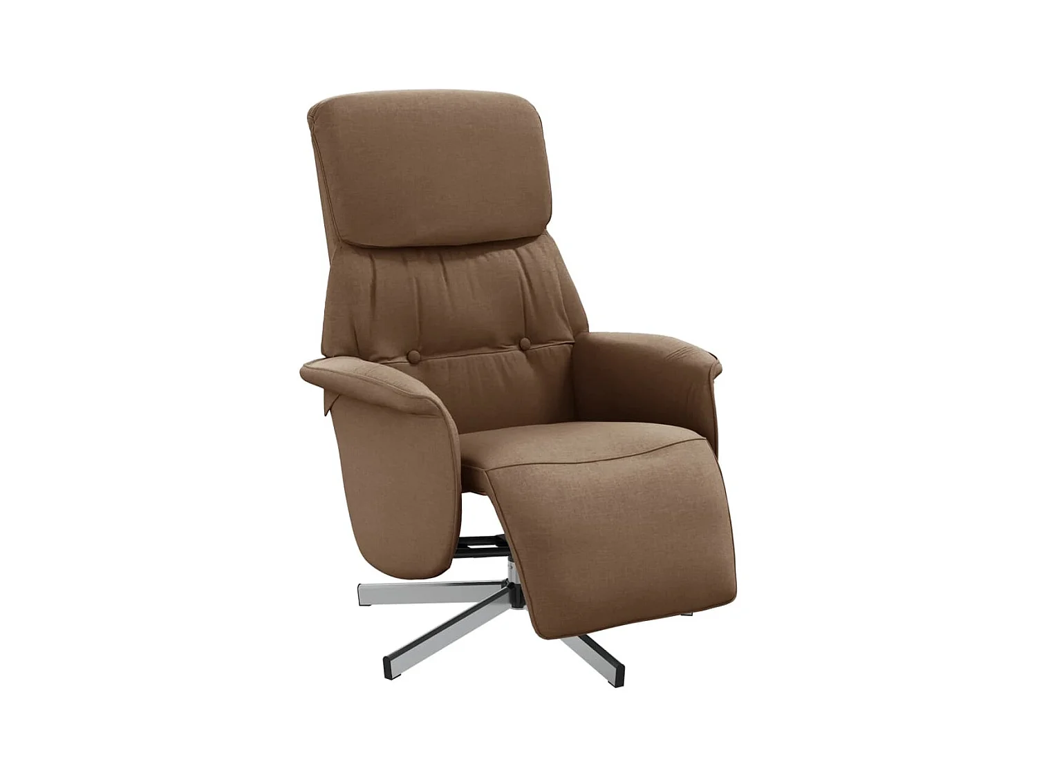 Sillón de relax | Sillón reclinable con reposapiés tela marrón SHL6379