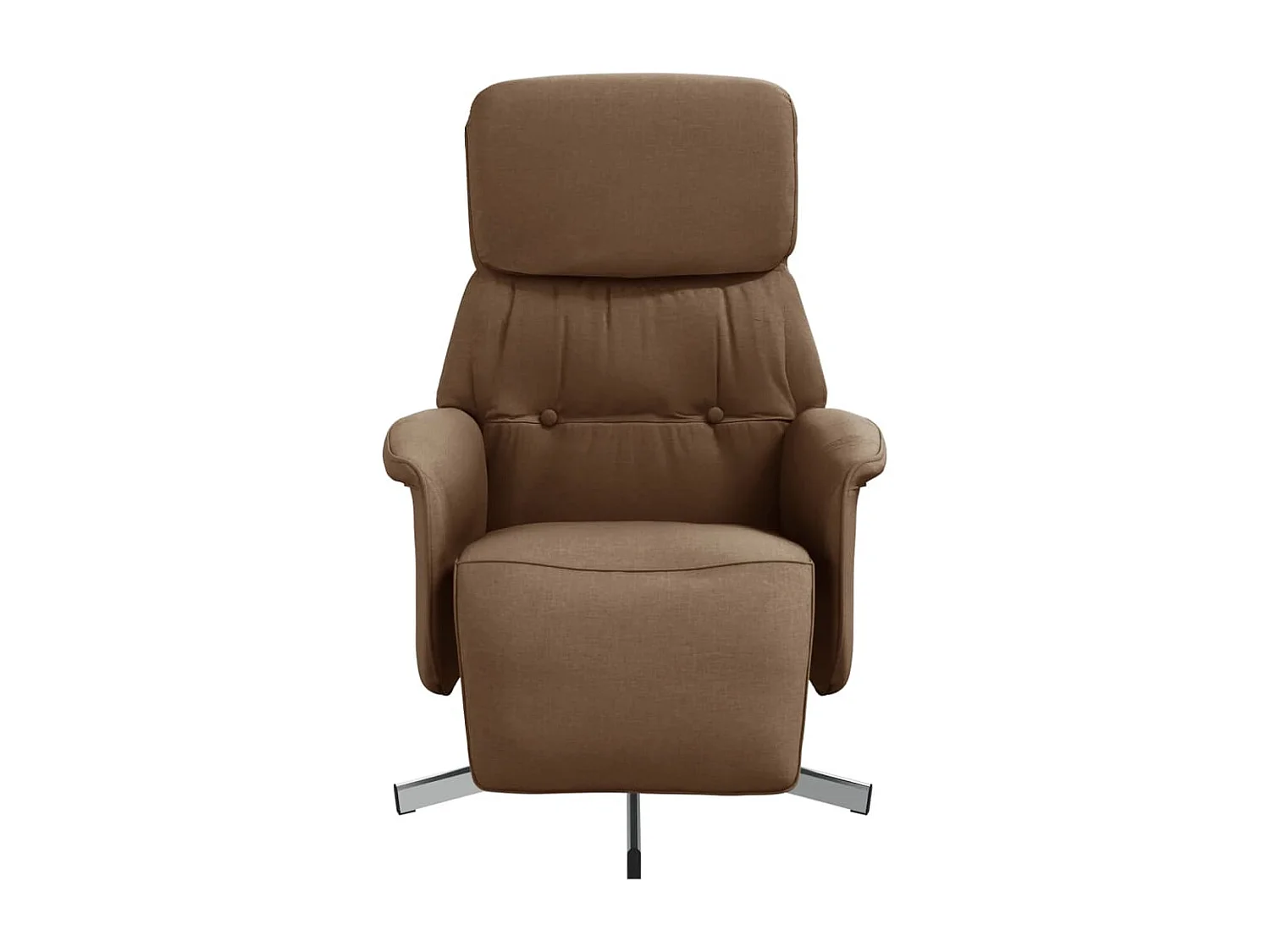 Fauteuil inclinable-Fauteuil salon avec repose-pieds marron tissu SHL994