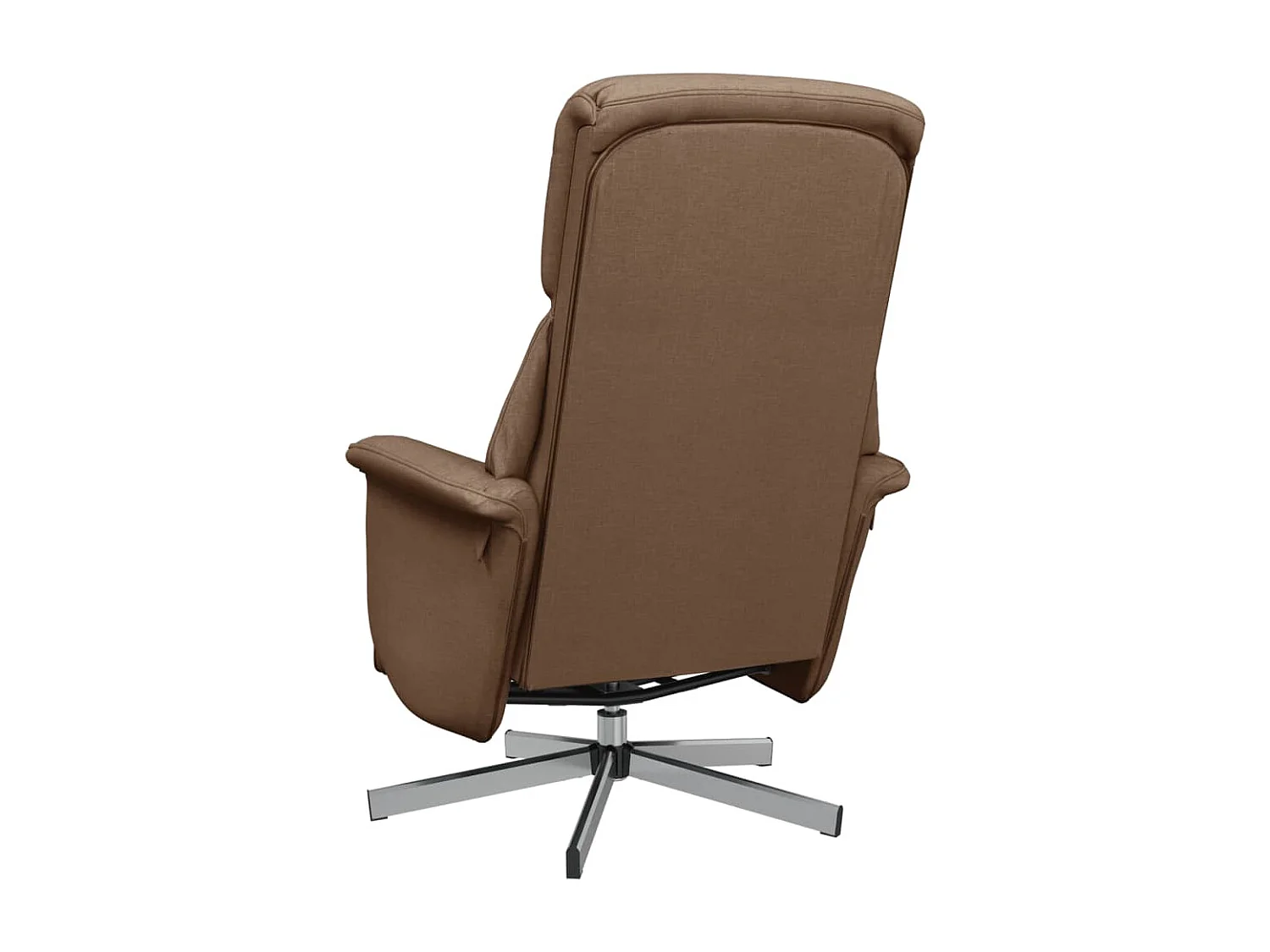 Fauteuil inclinable-Fauteuil salon avec repose-pieds marron tissu SHL994