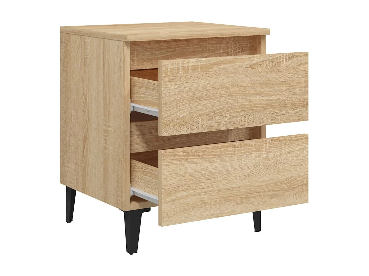 Mesita de noche | Mesilla de noche madera contrachapada roble Sonoma 40x35x50 cm