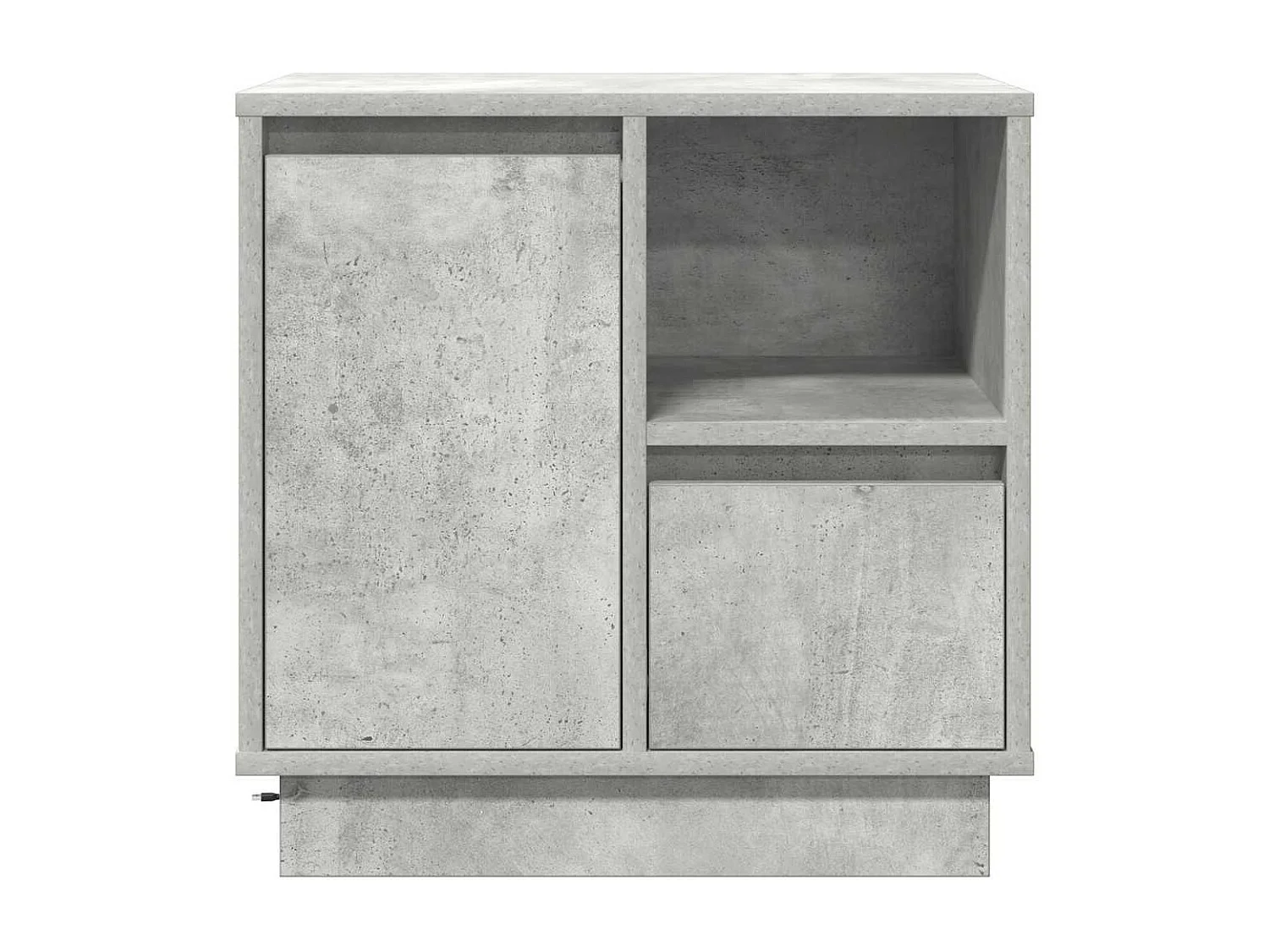 Nachttisch-Beistelltisch Beton Grau 50 x 34,5 x 50 cm Holzwerkstoff SHL2136
