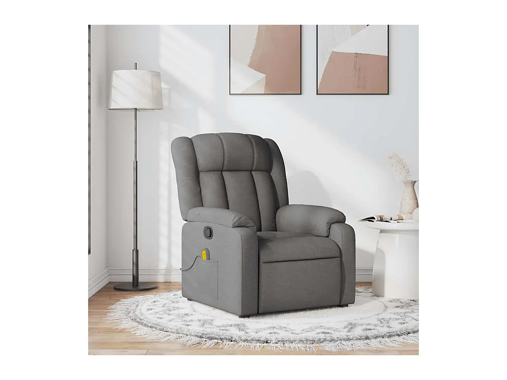 Sillón de salón | Silla | Sillón de masaje reclinable de tela gris oscuro SHL7689