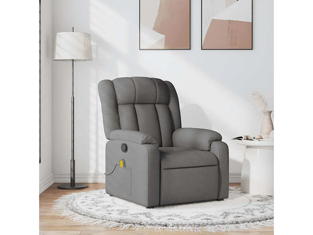 Relaxsessel | Massagesessel Dunkelgrau Stoff SHL80313